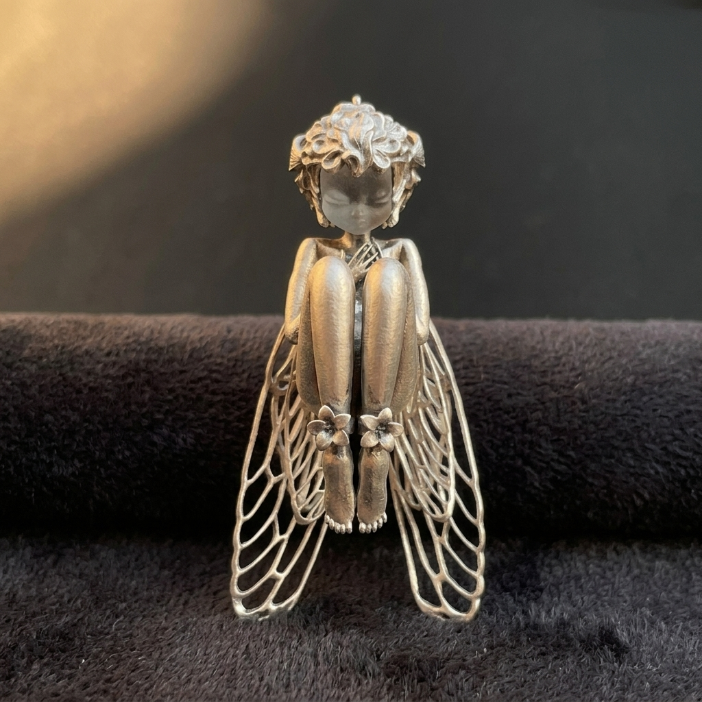 Faeluna™ – Sculpted Fairy Spirit Pendant