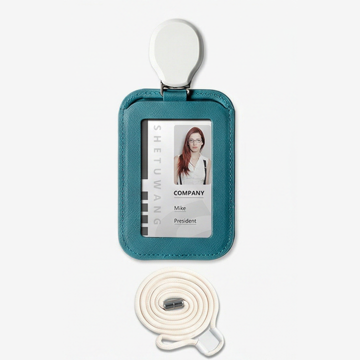 Carden™ – Retractable Faux Leather Badge Holder
