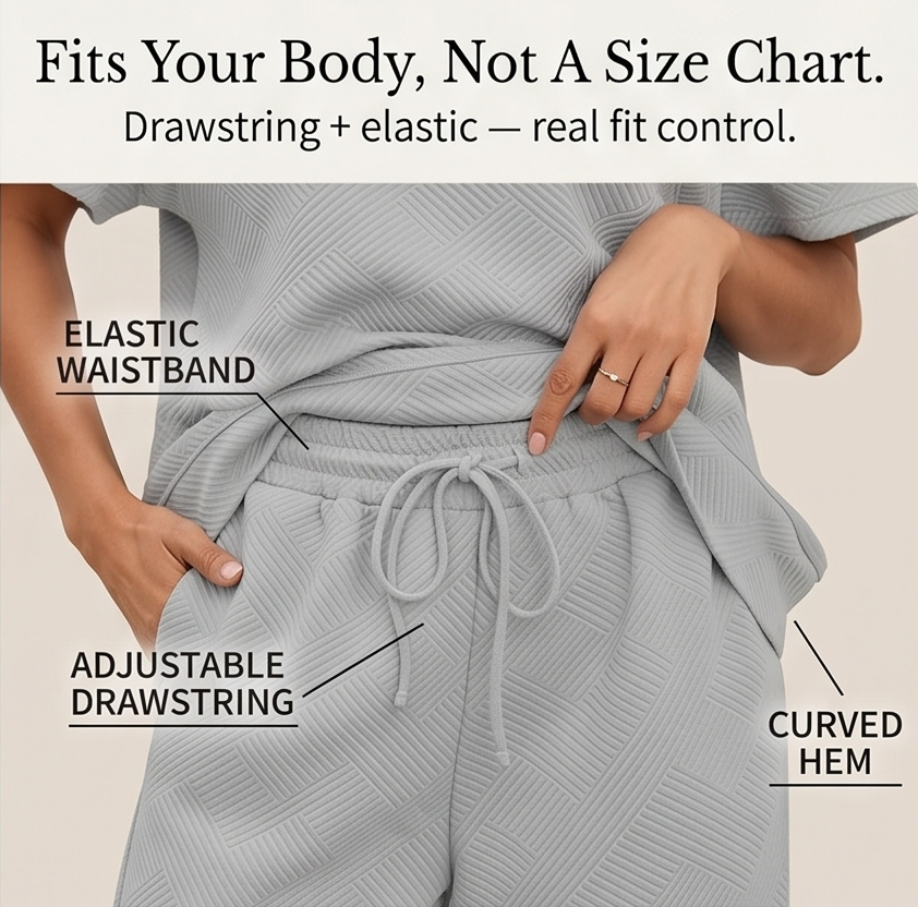 Lunavia™ – Textured Knit 2-Piece Lounge Set for Real Curves