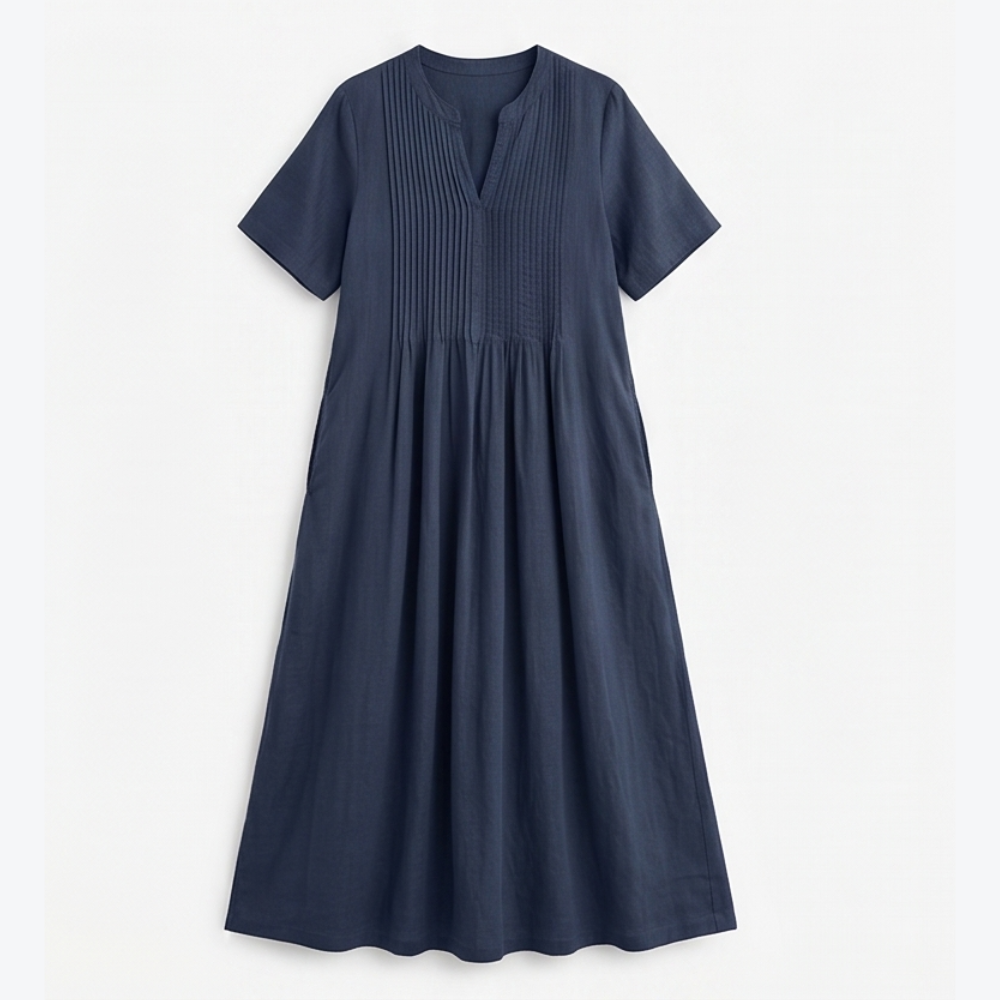 Wren™ – Pin-Tuck Maxi Dress with Pockets