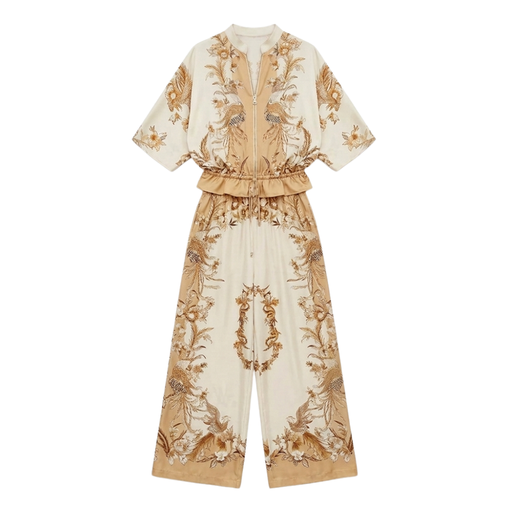 Vivara™ – Floral Kimono Zip Up Set