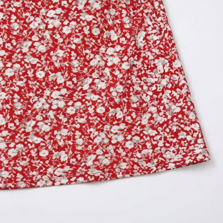 Veluna™ – V-Neck Floral Dress with Pockets