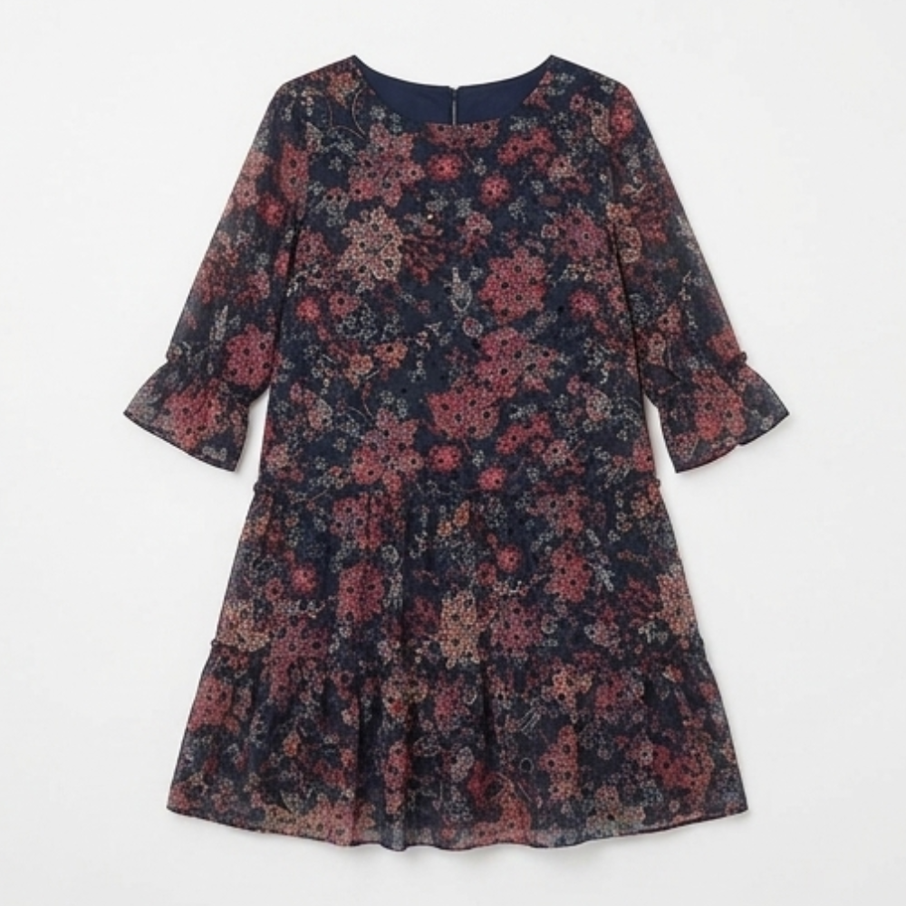 Floressa™ – Tiered Chiffon Paisley Dress