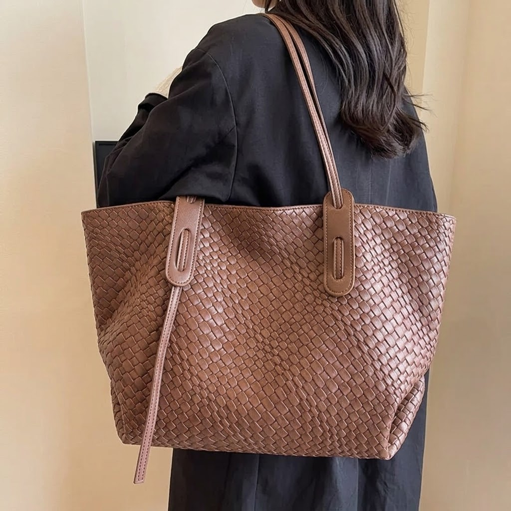 Ardenna™ – Woven Faux Leather Tote