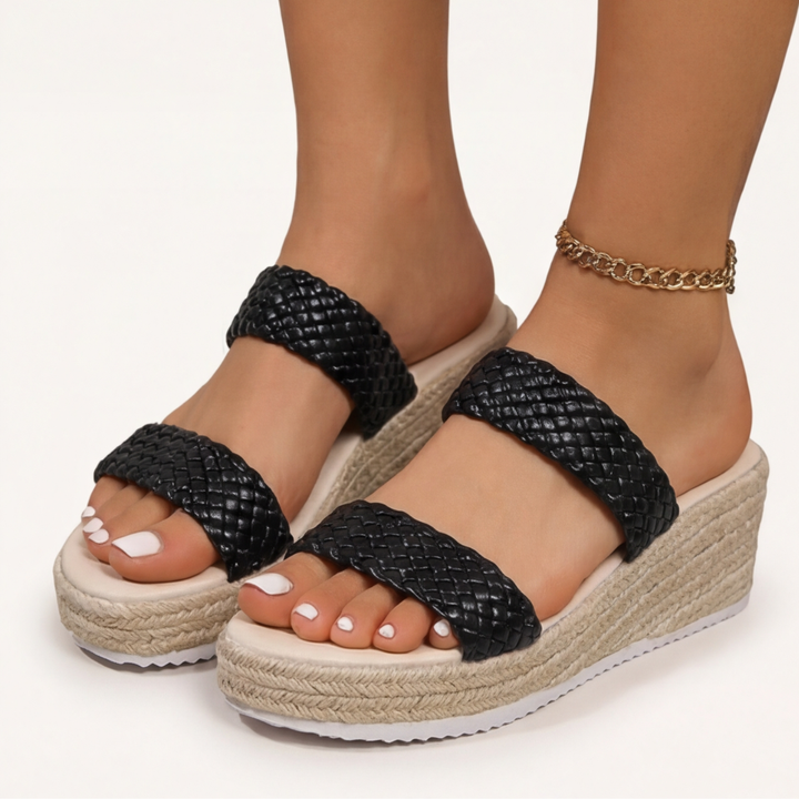 Solara™ Braided Platform Wedge Slides