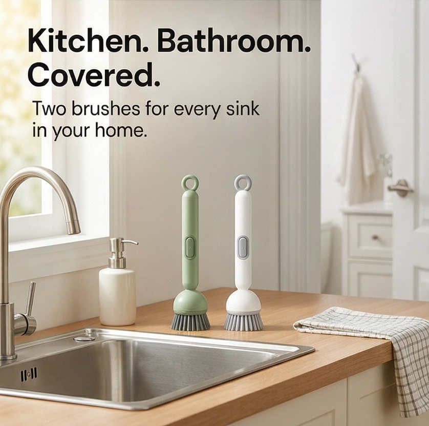 Sudspin™ – No Leak Dish Brush with Built In Soap Dispenser