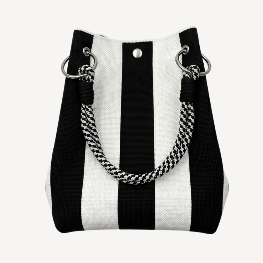 Sundara™ – Striped Knit Bucket Bag for Everyday Style