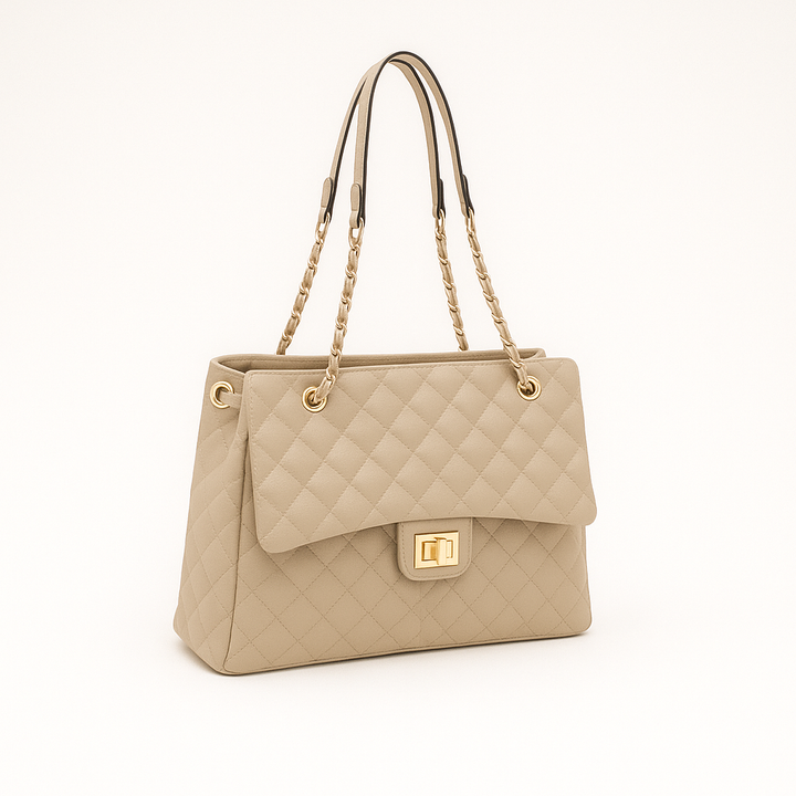 Ellara™ – Quilted Chain Strap Tote