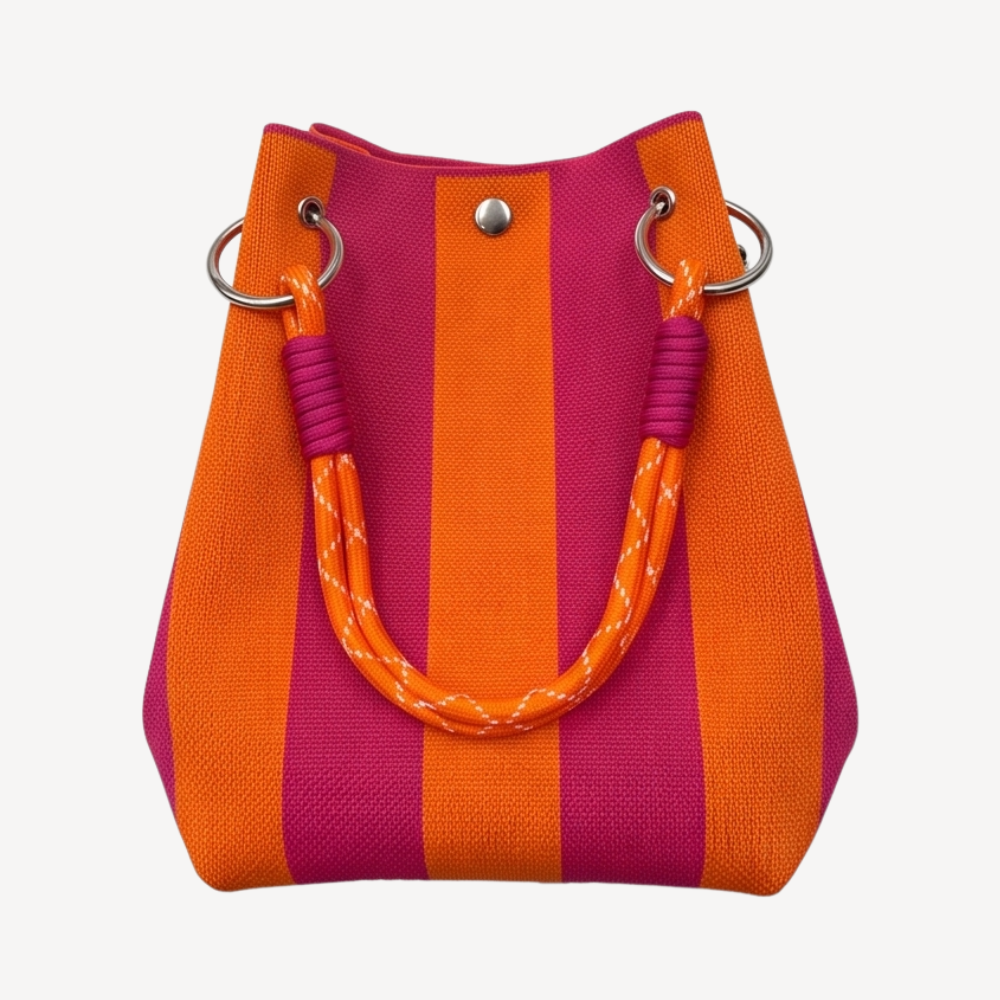 Sundara™ – Striped Knit Bucket Bag for Everyday Style