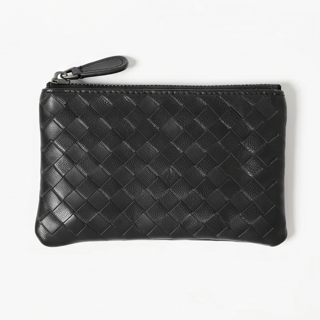 Veloura™ – Handwoven Lambskin Card Wallet