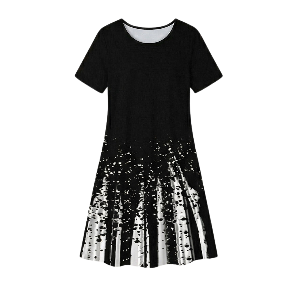 Vivara™ – Pleated Gradient Print Dress