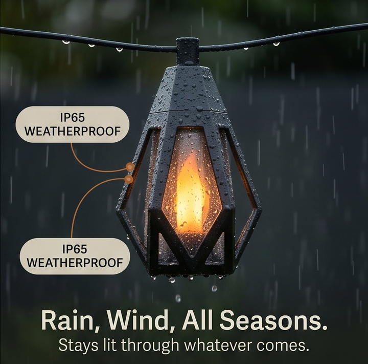 Lumara™ Solar Flame-Flicker Lantern String Lights
