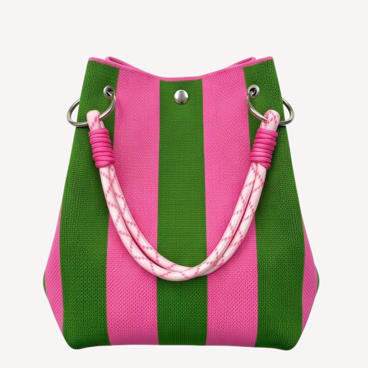 Sundara™ – Striped Knit Bucket Bag for Everyday Style