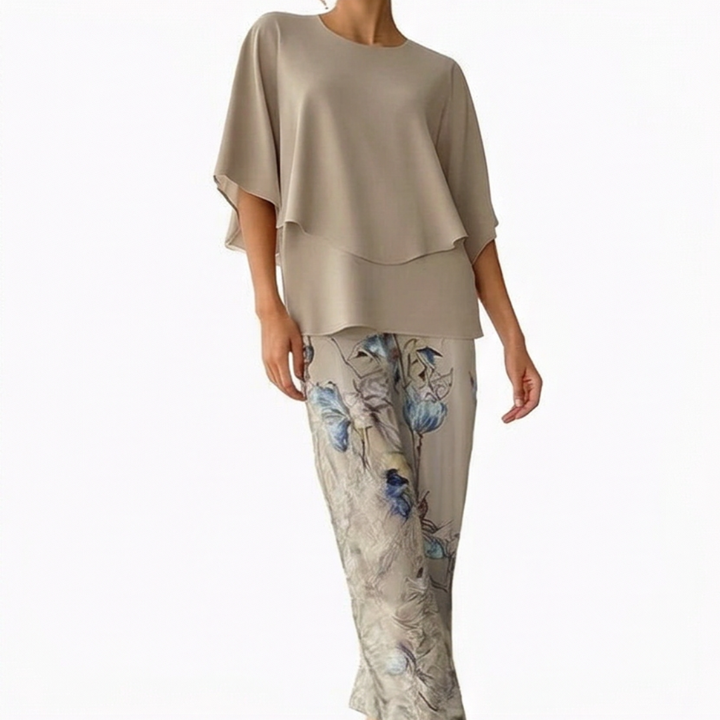 Elara™ – Flowy Chiffon Two Piece Set