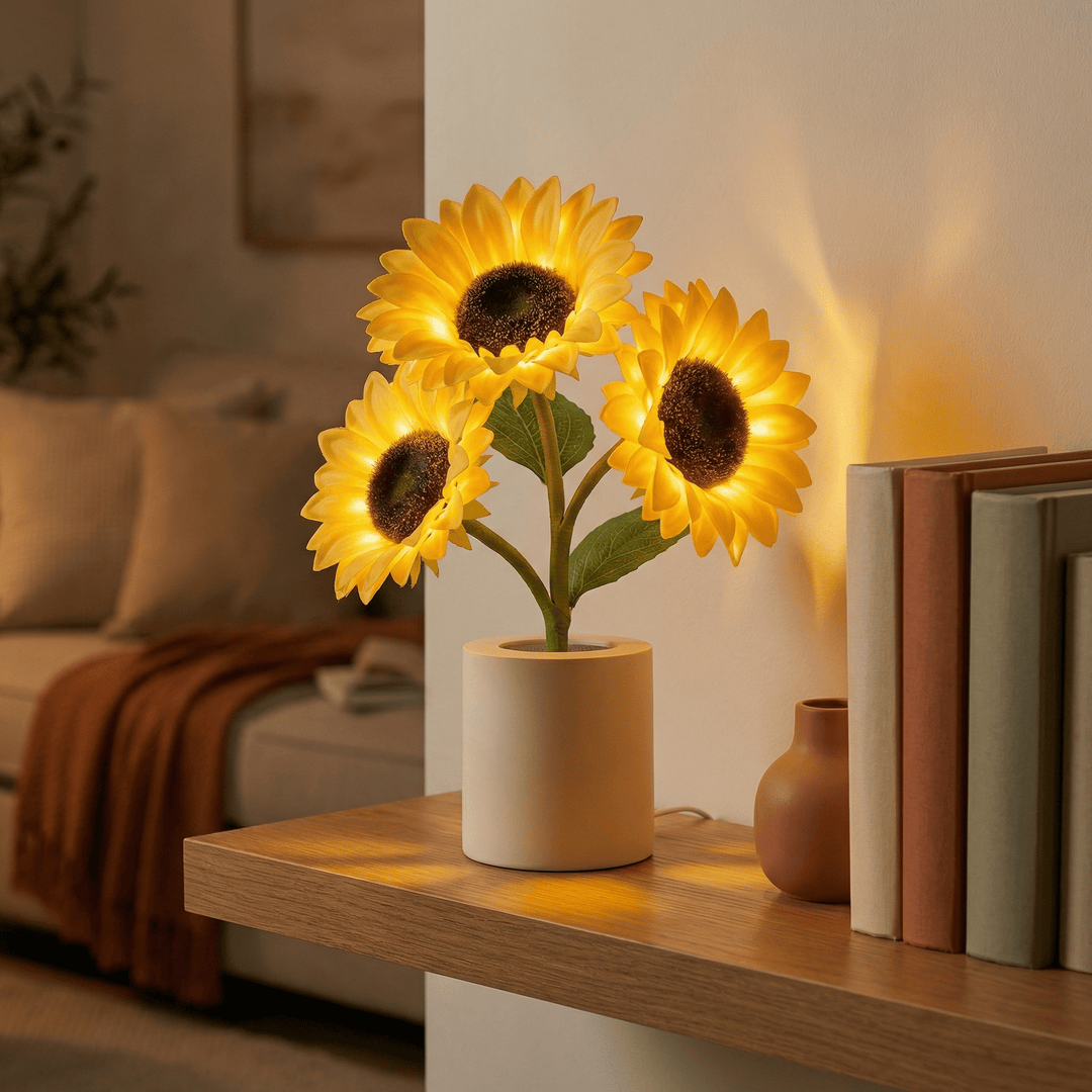 Solara™ Rechargeable Sunflower Table Lamp