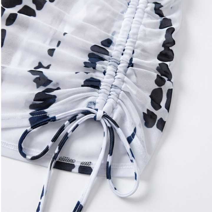 Solaia™ – Three Piece Bikini Set with Cover Up Skirt