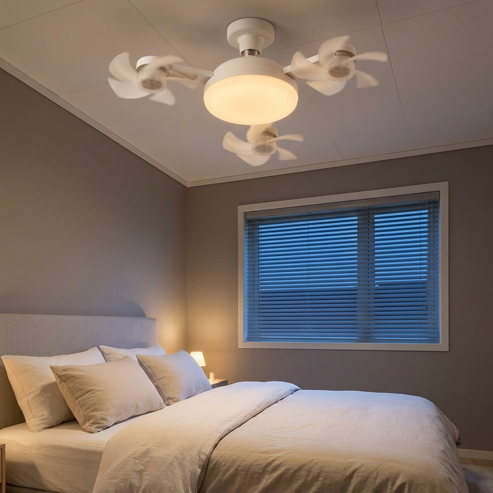 Aerolux™ – 4-Fan LED Ceiling Light for Hot Rooms