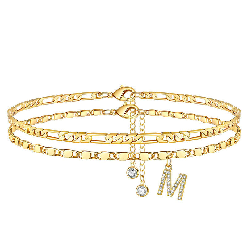 Letterly™ – Letter Layered Anklet