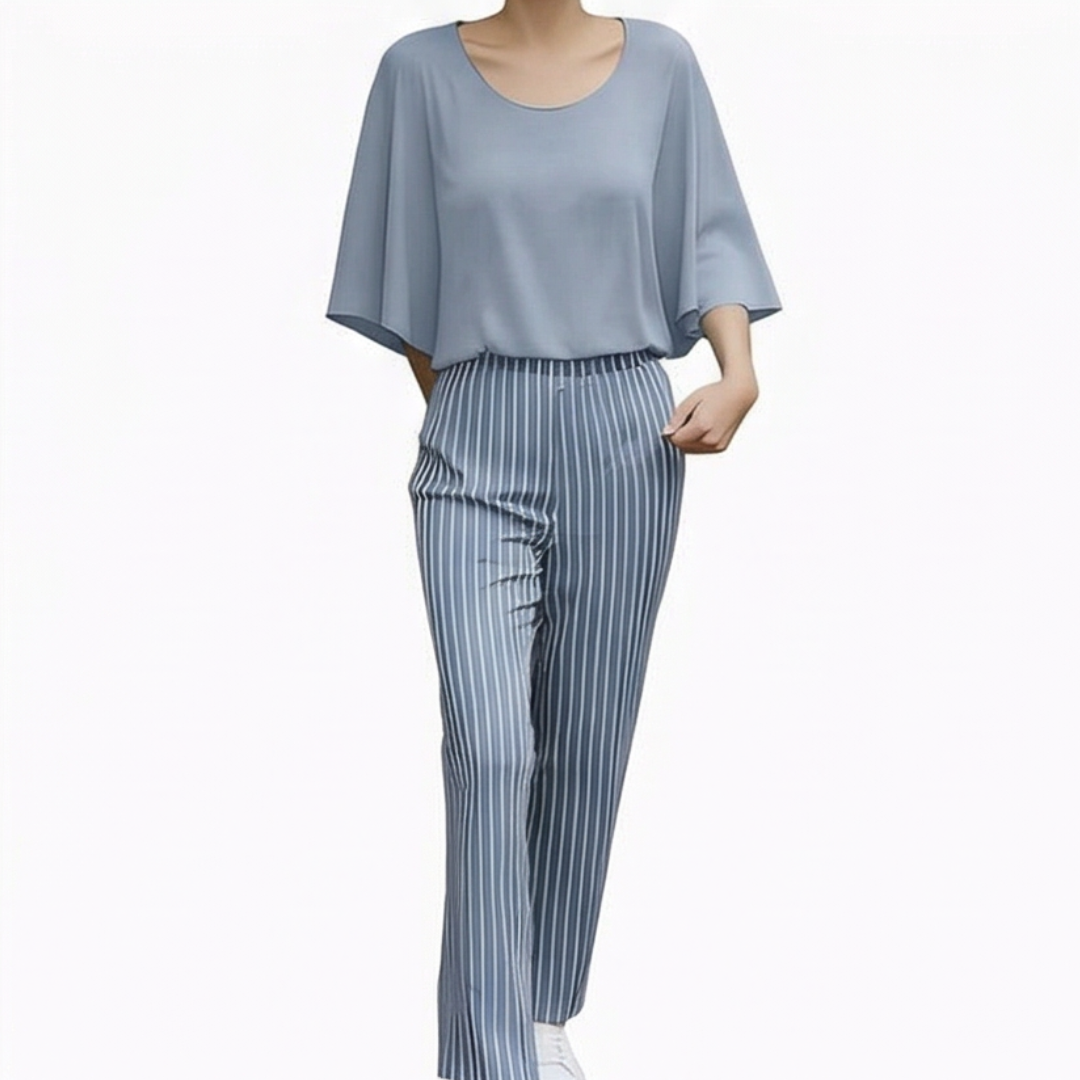 Elara™ – Flowy Chiffon Two Piece Set