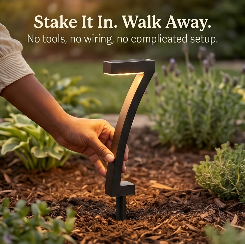 Glowfern™ – Sculptural Solar Pathway Lights (Set of 4)