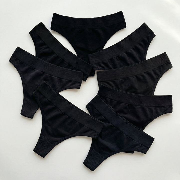 Veluna™ – Seamless Cotton Sport Thong (8 Pack)