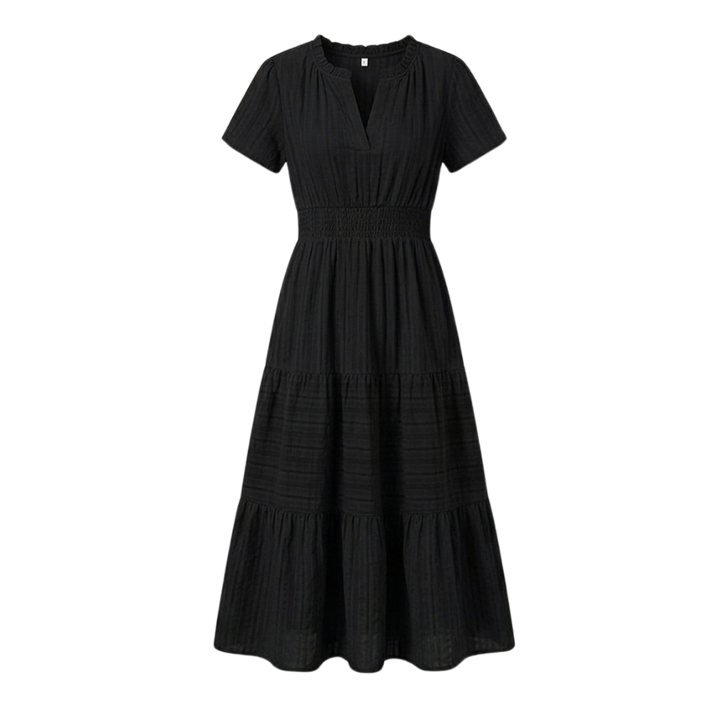 Vivara™ – Flowing V Neck Summer Maxi Dress