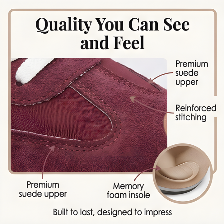 Velora™ Retro Suede Sneakers for All Day Comfort