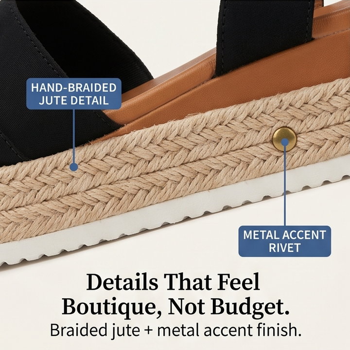 Stepwell™ – Cushioned Espadrille Wedge Sandals