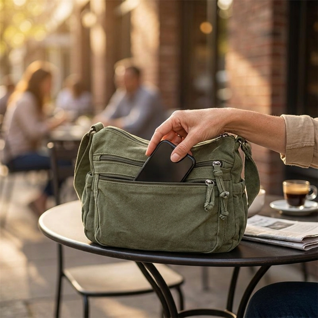 Carvia™ Washed Canvas Everyday Hobo Bag