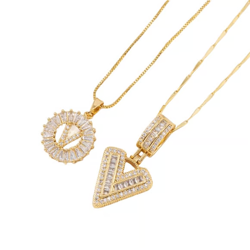 Luneria™ - Two-Piece Initial Pendant Necklace Set
