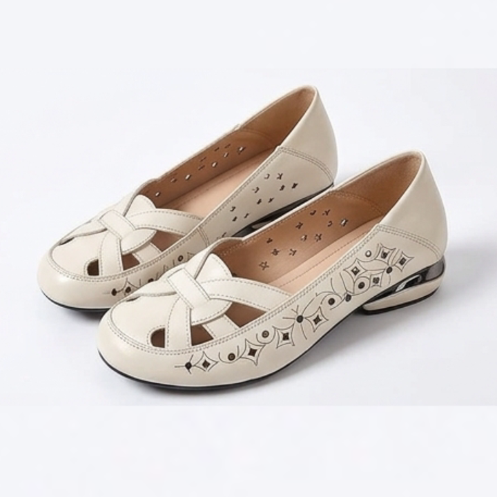 Lorella™ – Woven Cutout PU Slip-On Flat