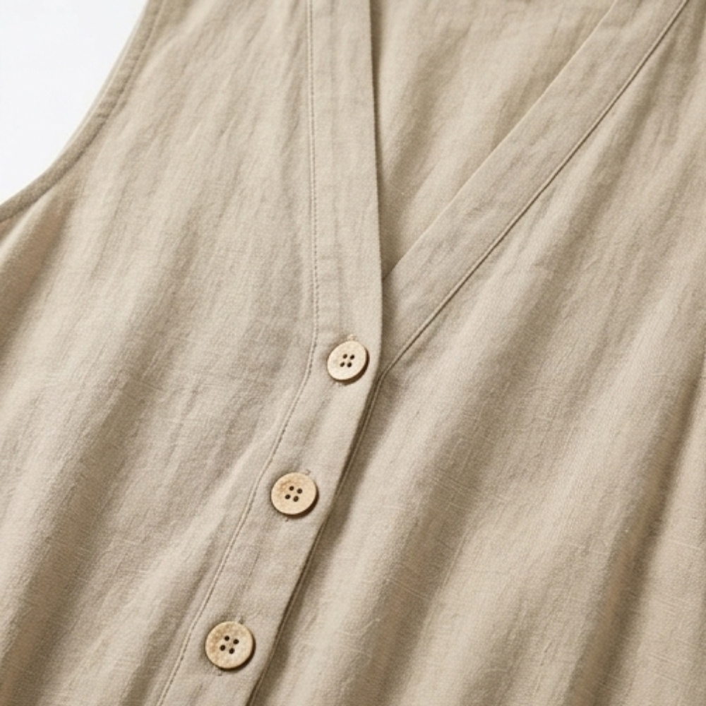 Solaine™ – Breezy Button Front Jumpsuit
