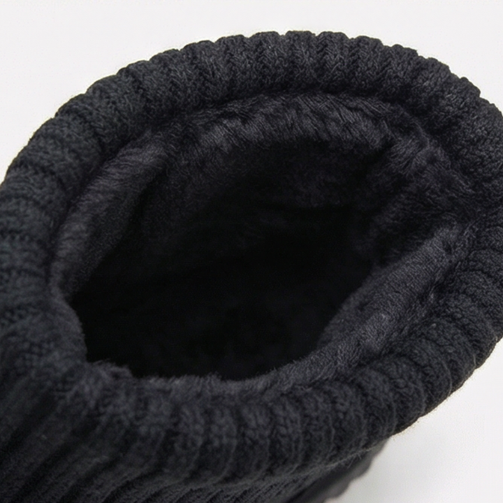 Cozella™ – Knit Cuff Suede Ankle Booties