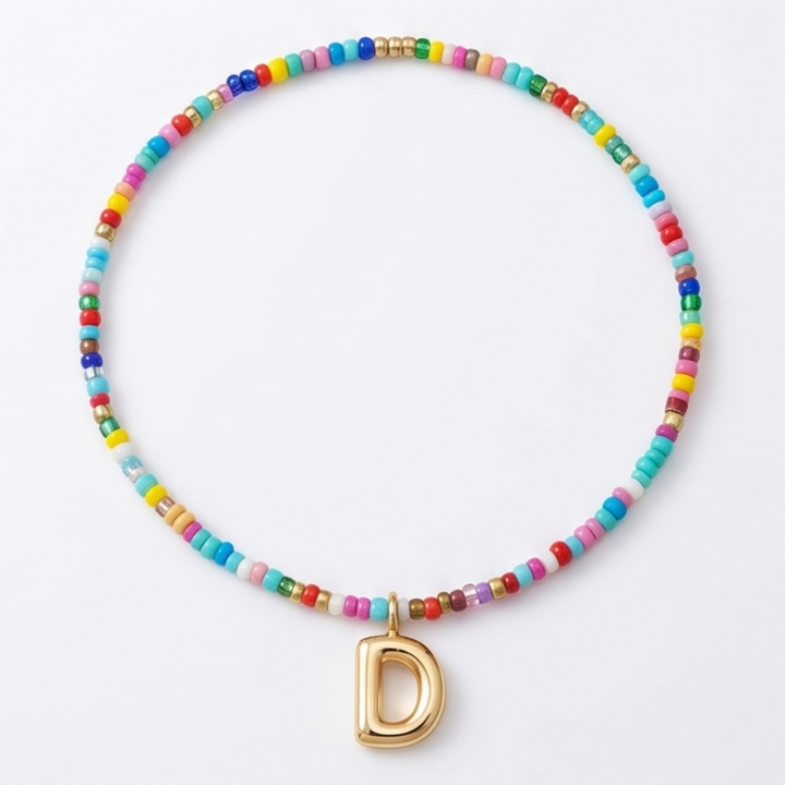 Liora™ Colorful Beaded Initial Necklace