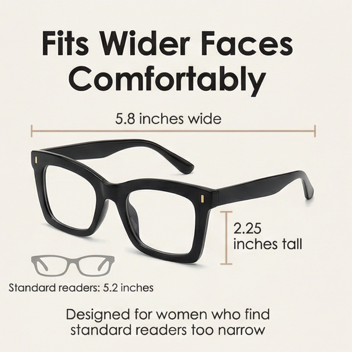 Clarisse™ – Stylish Oversized Readers for Women