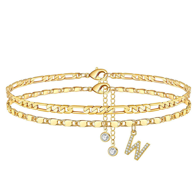 Letterly™ – Letter Layered Anklet