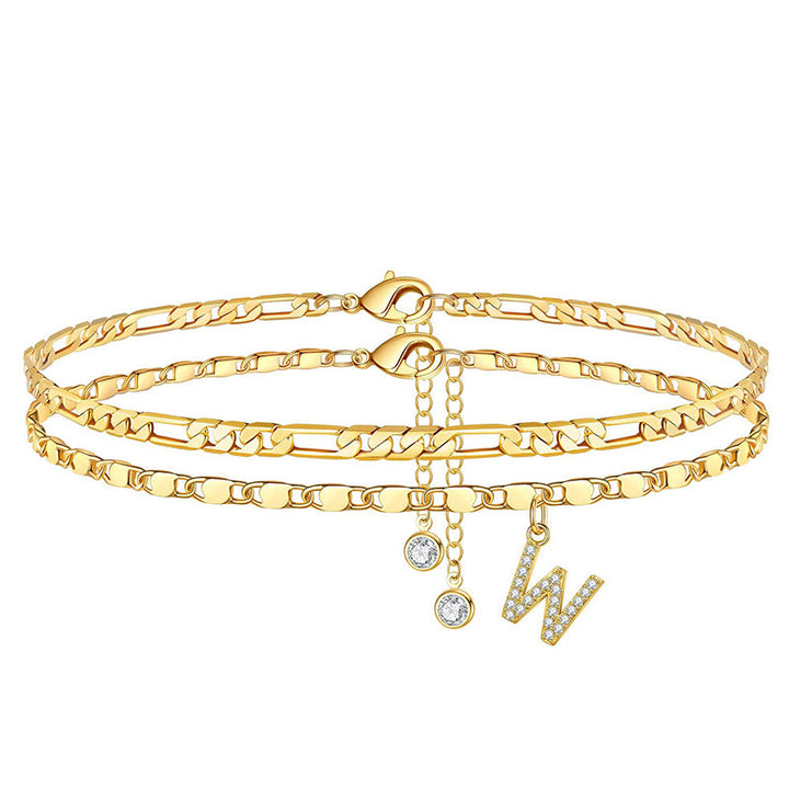 Letterly™ – Letter Layered Anklet