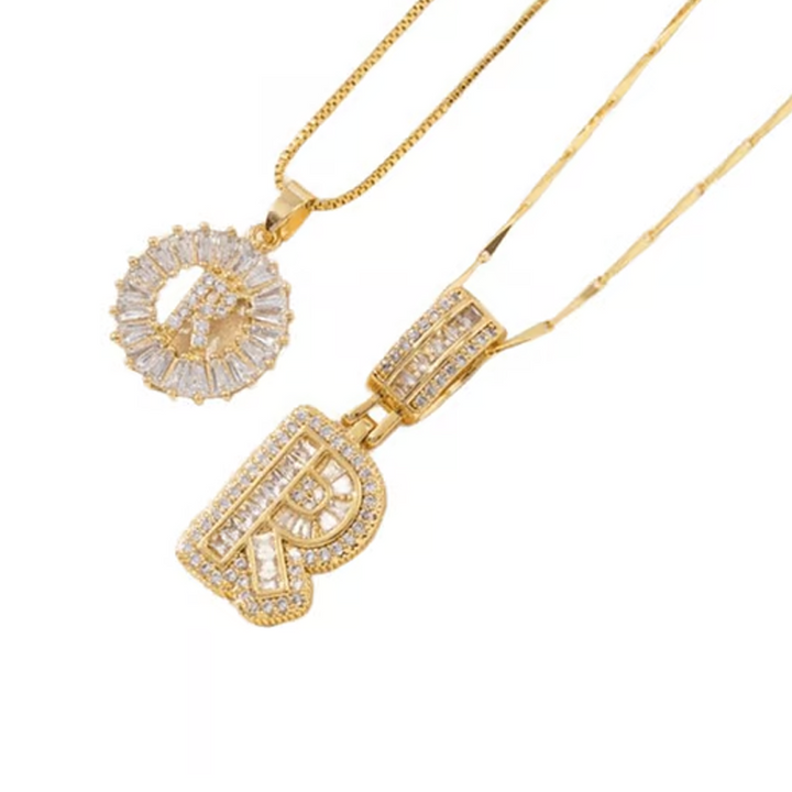 Luneria™ - Two-Piece Initial Pendant Necklace Set