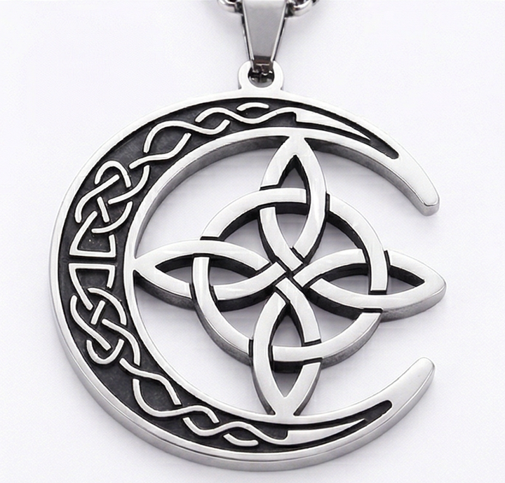 Lunara™ – Celtic Moon and Knot Pendant