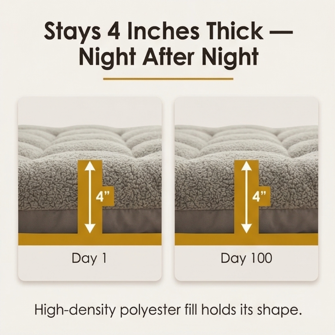 Veluria™ – Thick Lamb Velour Mattress Pad