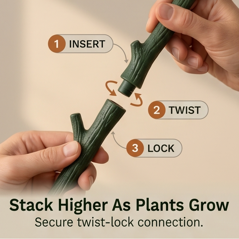 Growvia™ – Stackable Twig Shaped Plant Support Stakes