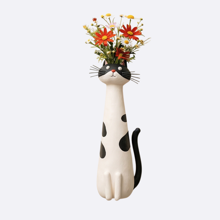 Felina™ – Handmade Ceramic Cat Flower Vase