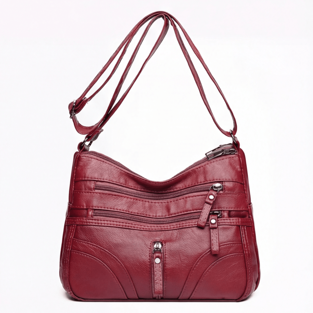 Caressa™ – Soft Leather Multi Pocket Crossbody Bag