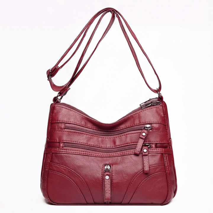 Caressa™ – Soft Leather Multi Pocket Crossbody Bag
