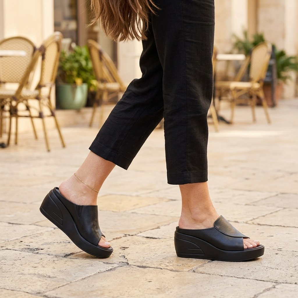 Luneva™ - Cushioned Wedge Sandals for Wide Feet