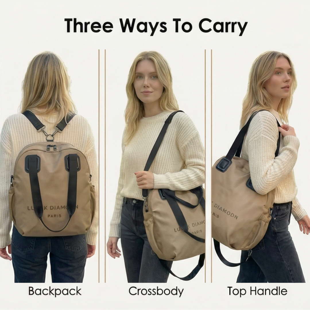 Carryvé™ 3 in 1 Convertible Nylon Backpack