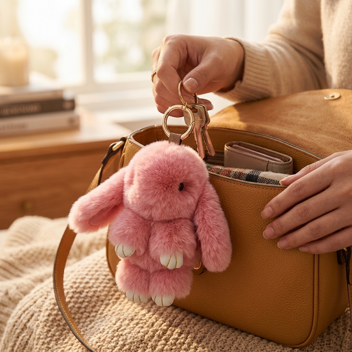 Luluri™ – Fluffy Bunny Bag Charm