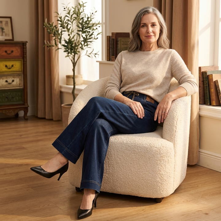 Velora™ – Drawstring Wide-Leg Comfort Jeans