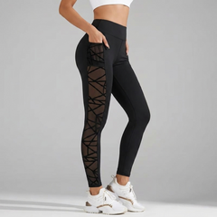 Luxefit™ - High Waisted Mesh Leggings with Hidden Pocket