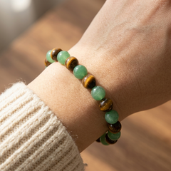 Lunavia™ - Green Aventurine & Tiger's Eye Wealth Bracelet
